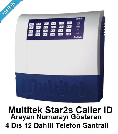 Multitek Star 2s Caller ID 4-12 Telefon Santrali