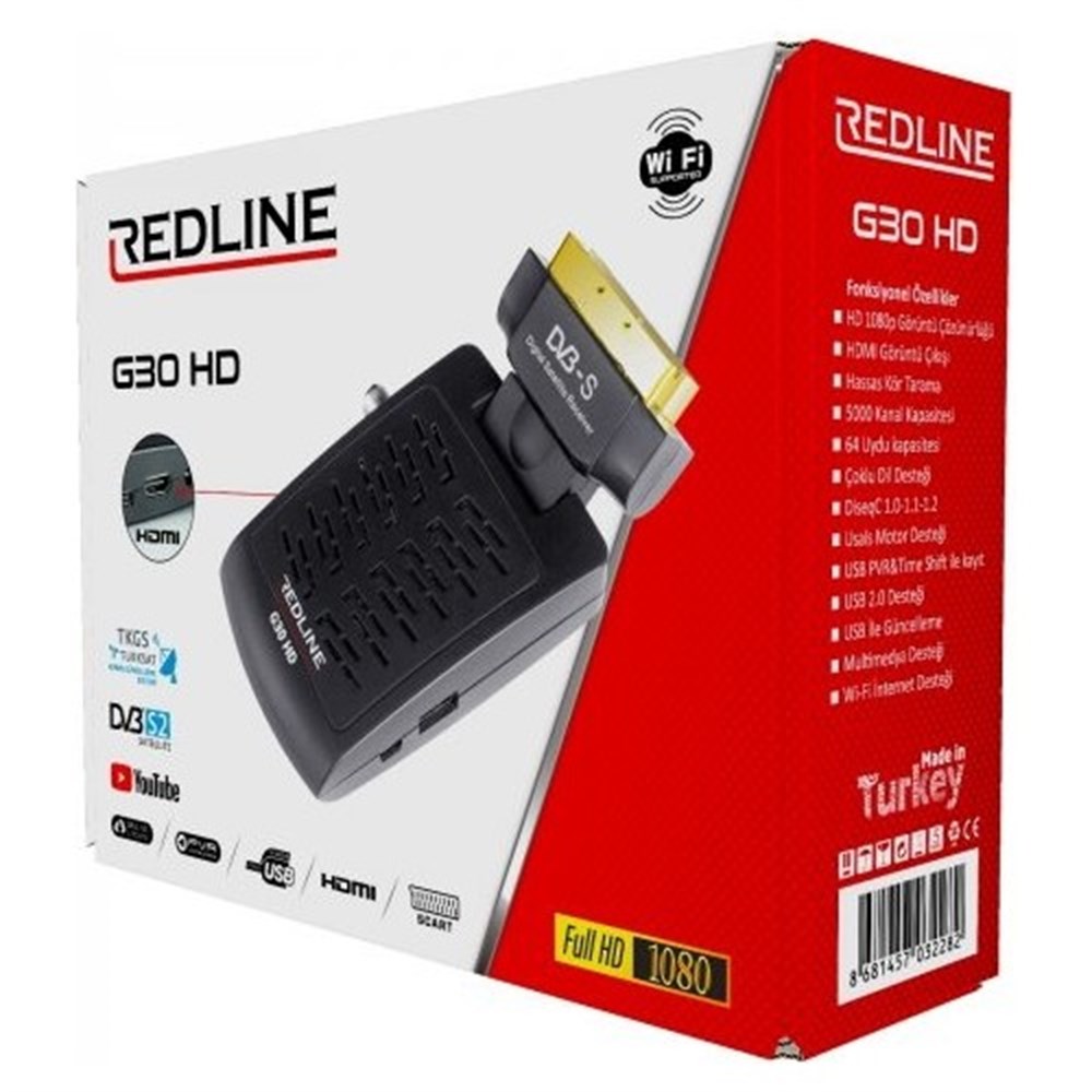 Redline G30 Mini HD Uydu Alıcısı - HDMI ve Scart Bağlantılı