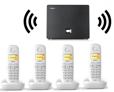 Gigaset 4 Dahili Dect Telsiz Kablosuz Telefon Santrali Beyaz
