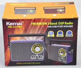 Kemai MD-1177BT Bluetooth USB SD FM Destekli Nostaljik Radyo