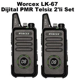 Worcex LK-67 Dijital 15 Km Mesafeli Pmr Telsiz (2'li Set)