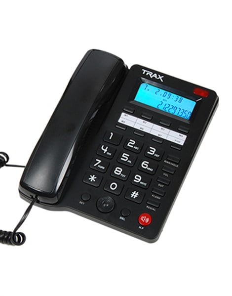 TRAX TC 603 Ekranlı Masaüstü Kablolu Telefon Siyah