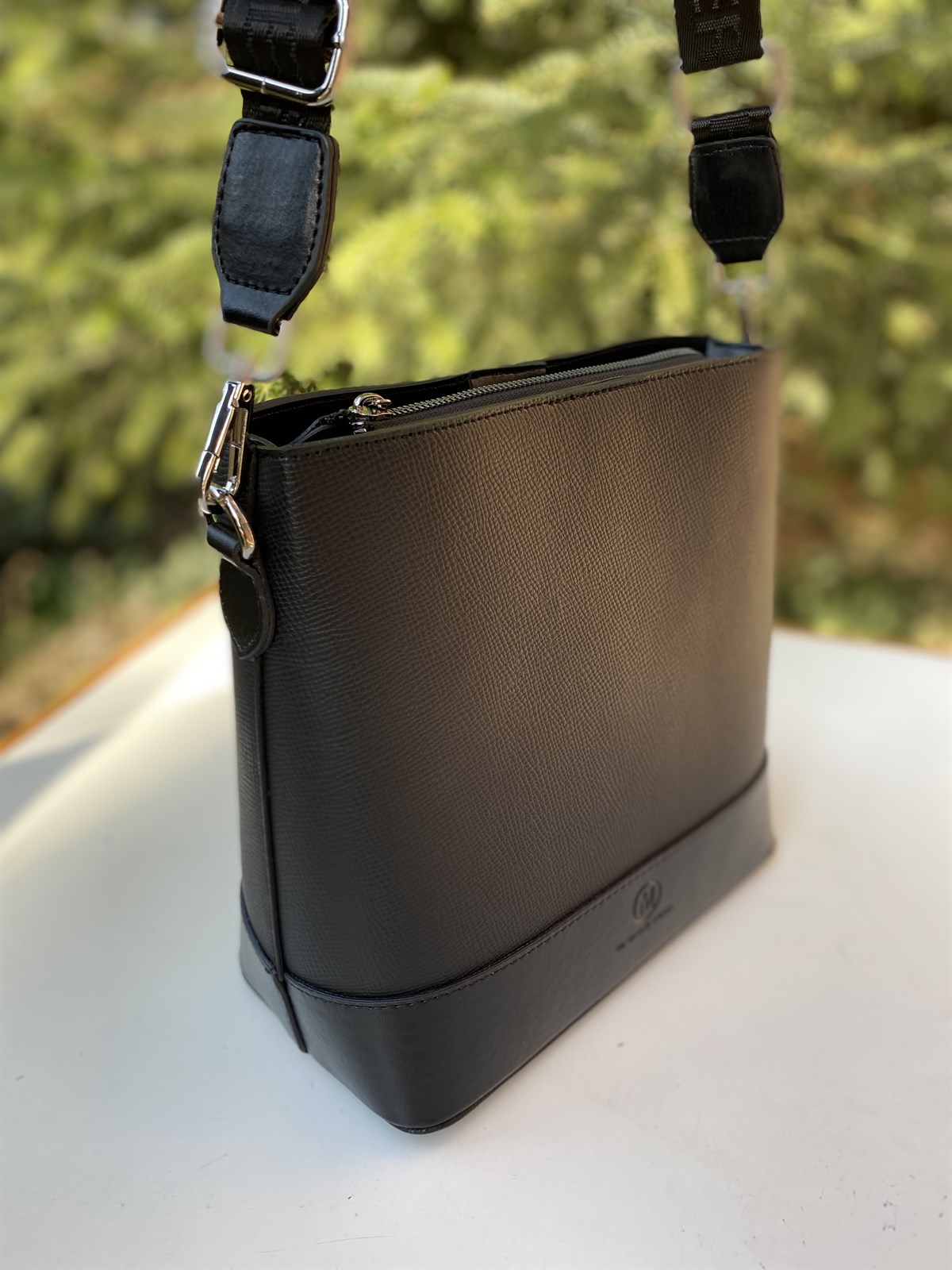 Hnb Çanta Kadın Çapraz Askılı Omuz Çantası Madame Vera Mv011 Naturel Siyah