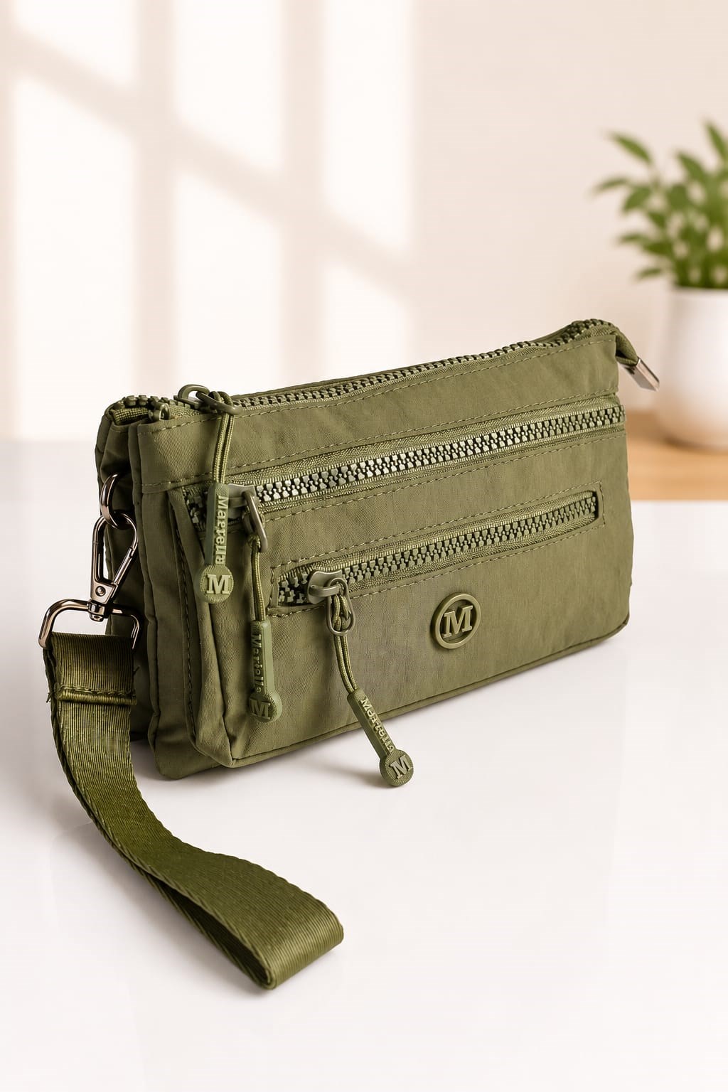 Martella Kipling Kumaş Clutch Çanta M113 Yeşil