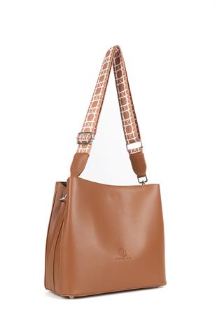 Hnb Çanta Çapraz Askılı Kadın Omuz Çantası Madame Vera MV104 Taba