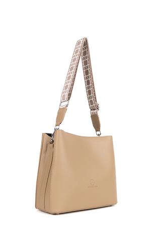 Hnb Çanta Çapraz Askılı Kadın Omuz Çantası Madame Vera MV104 Vizon