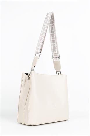 Hnb Çanta Çapraz Askılı Kadın Omuz Çantası Madame Vera MV104 Bej