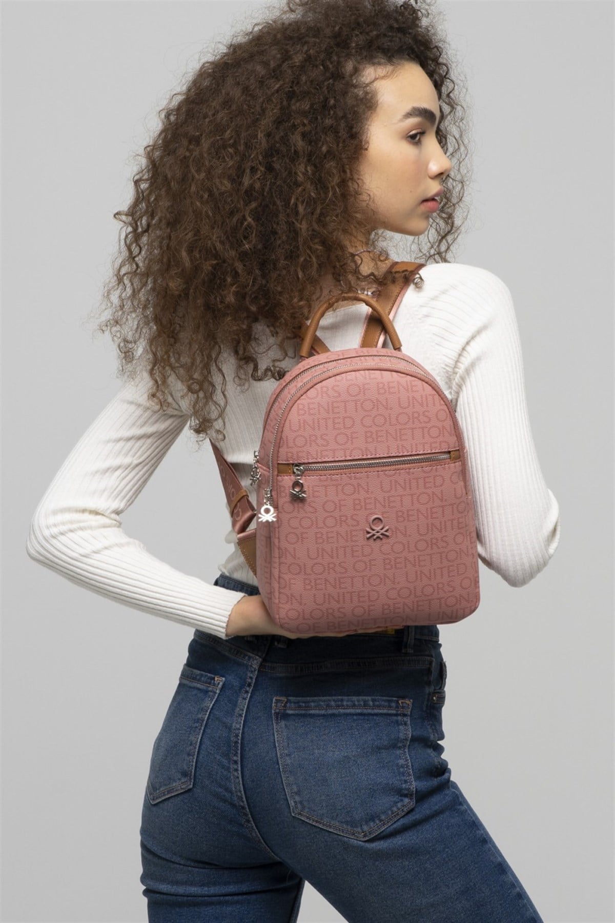 Benetton Kadın Sırt Çantası Bnt824 Gül-Taba