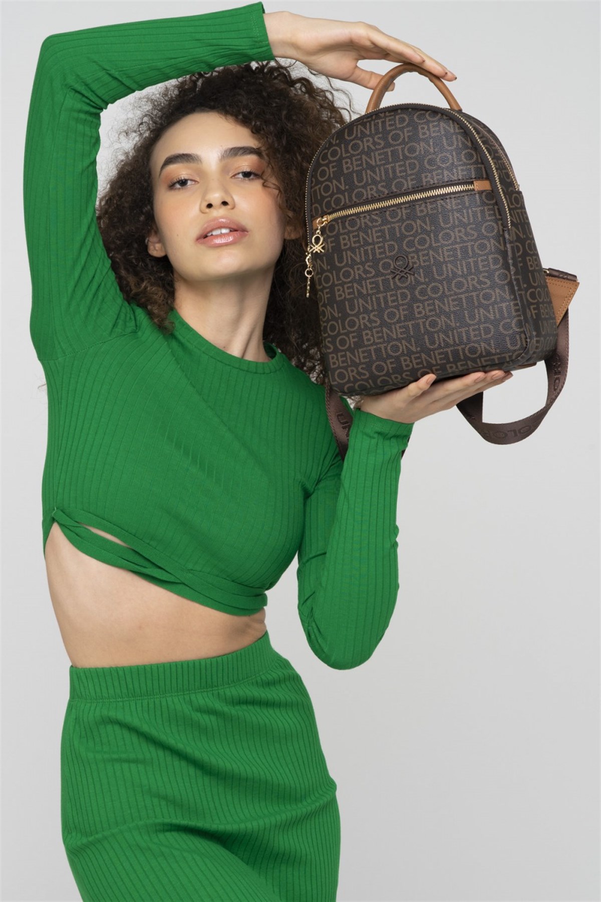 Benetton Kadın Sırt Çantası Bnt824 Kahve-Taba