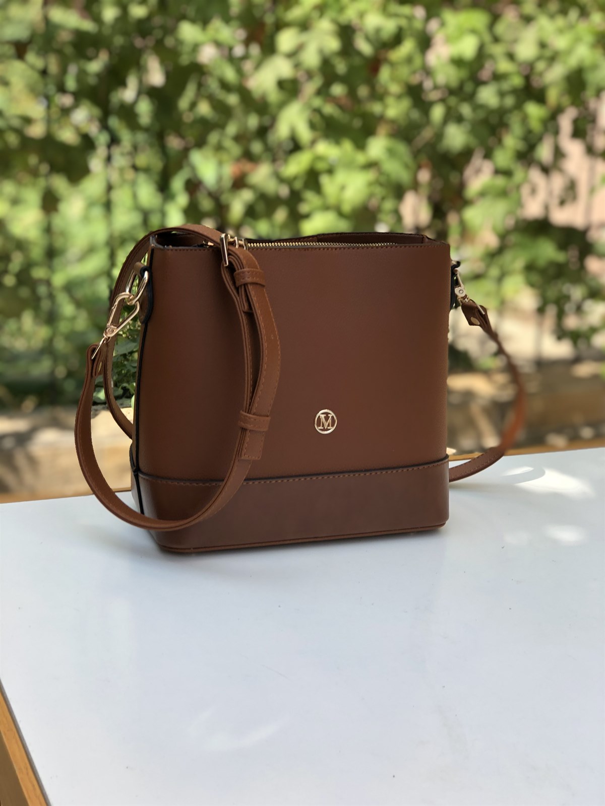 Çapraz Askılı Kadın Omuz Çantası MV061 Taba