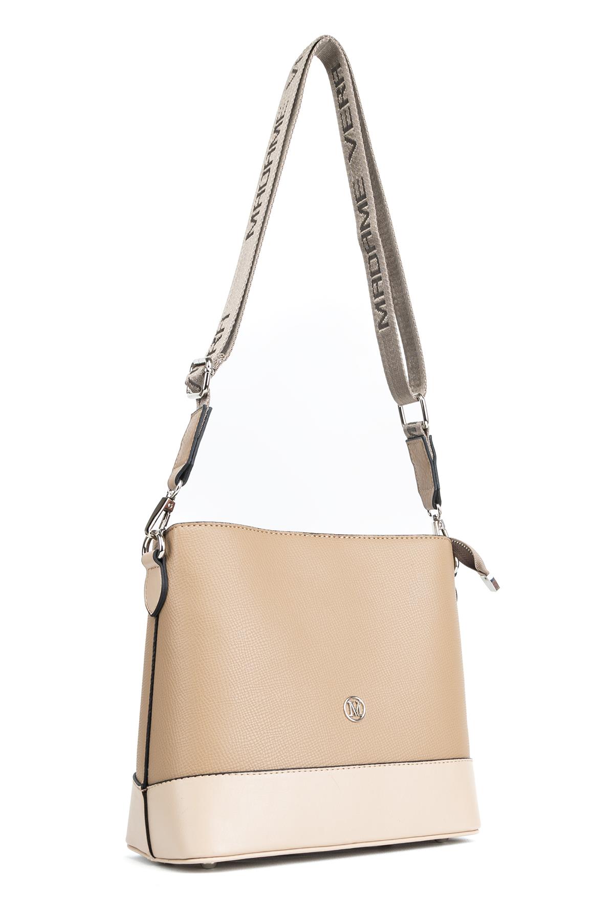 Hnb Çanta Kadın Çapraz Askılı Omuz Çantası Madame Vera Mv011 Vizon