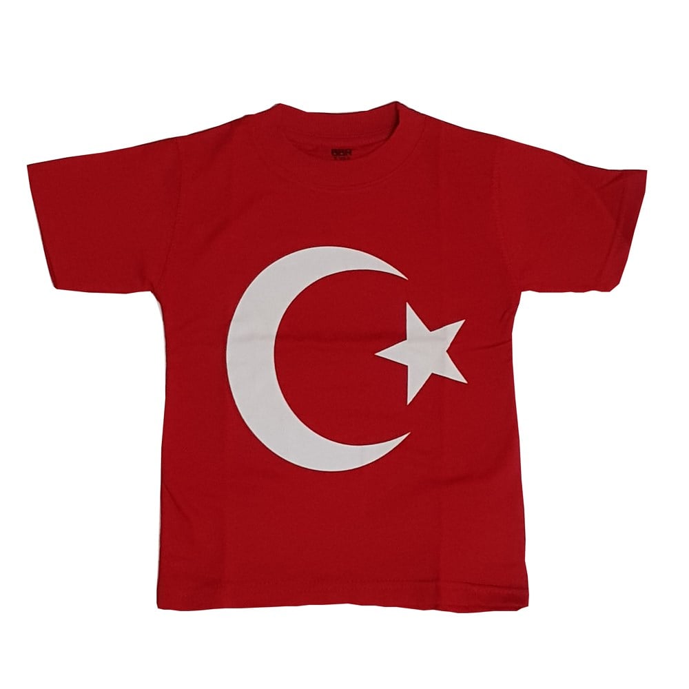 Ay Yıldızlı (Türkiye Bayraklı) Kırmızı Tişört
