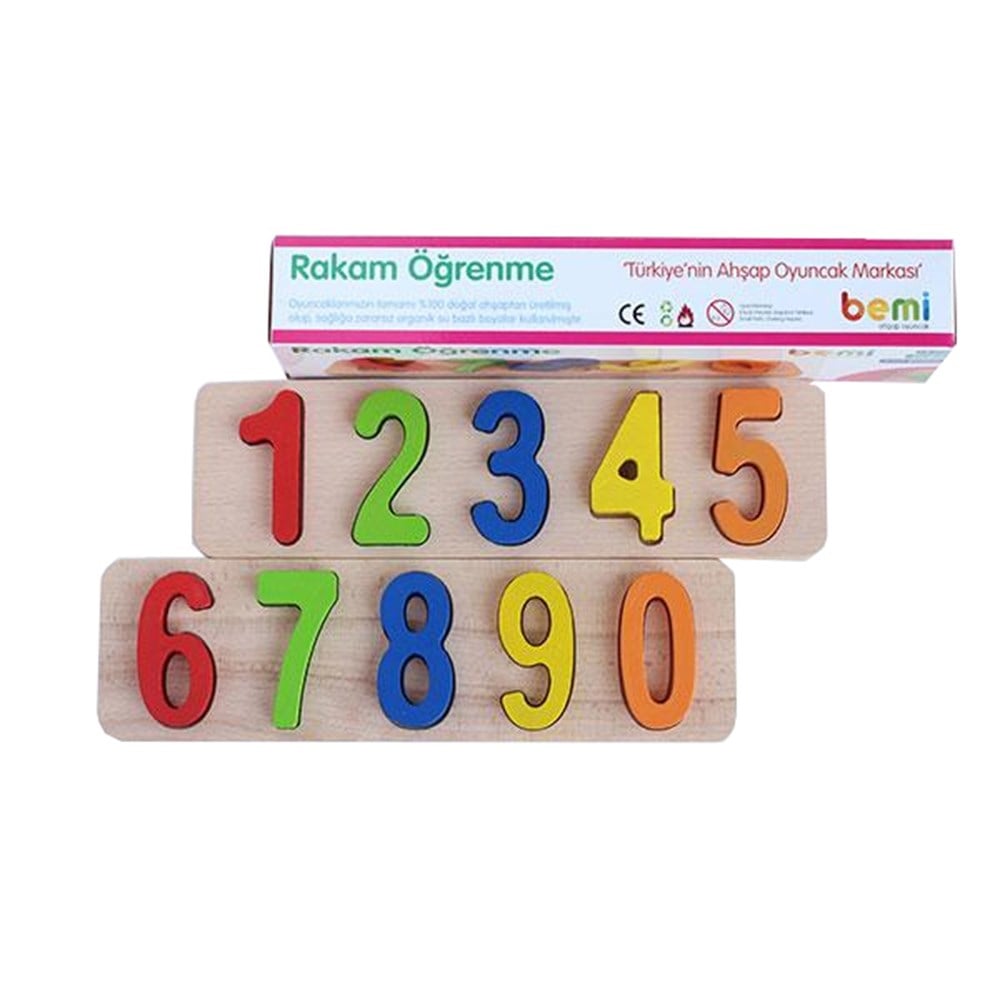 Bemi Ahşap Rakam Öğrenme Seti 3+ Yaş