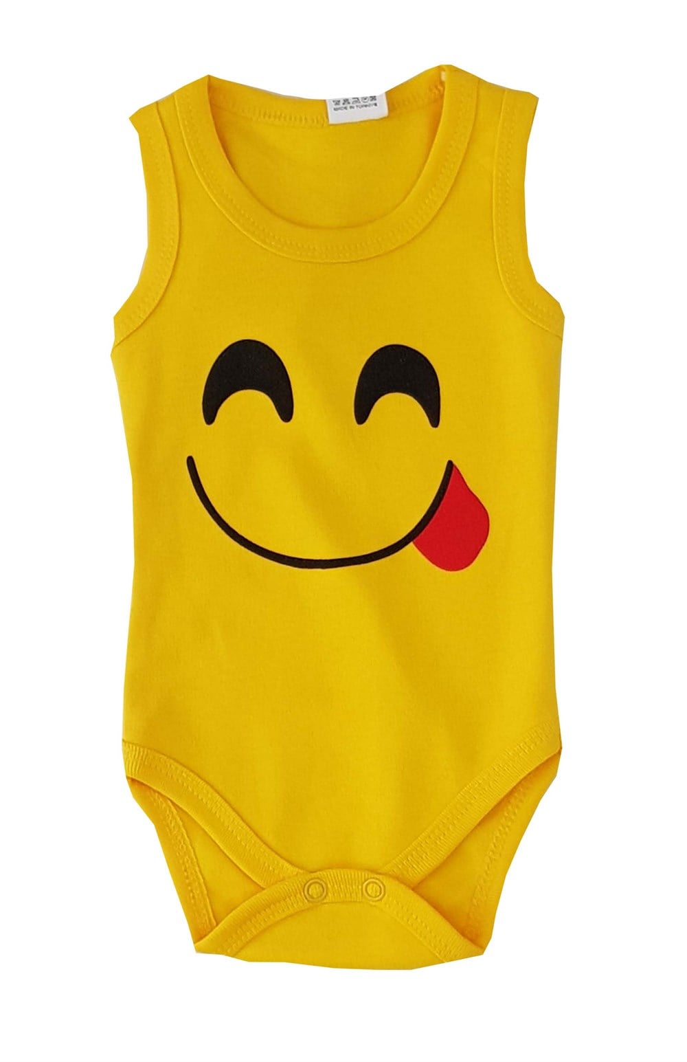 Cantaz Emoji Baskılı Kız & Erkek Bebek Badi & Zıbın