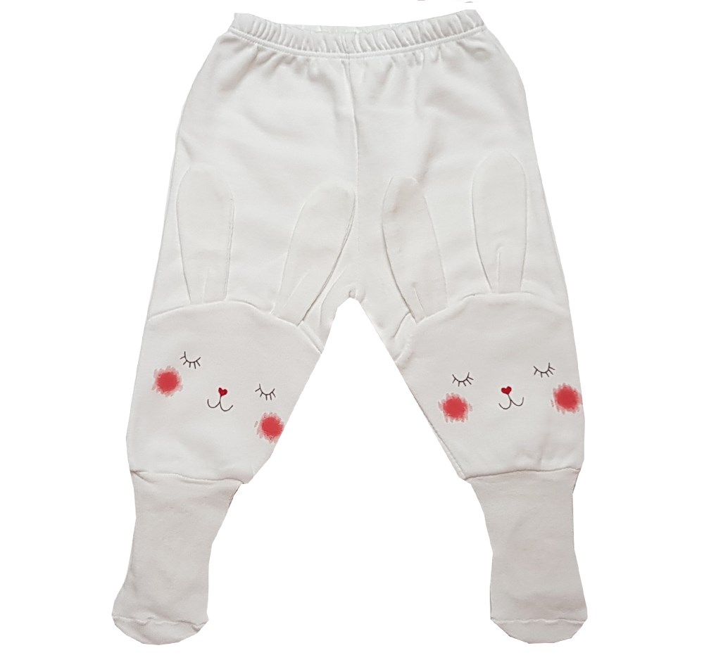 Cantaz Kendinden Çoraplı Bebek Pantolon - Pijama