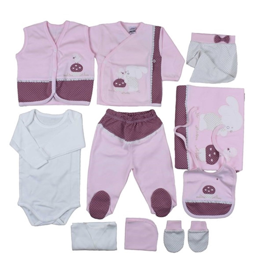 Gaye Bebe Pembe 10 Lu Hastane Çıkışı Seti 0-3 Ay