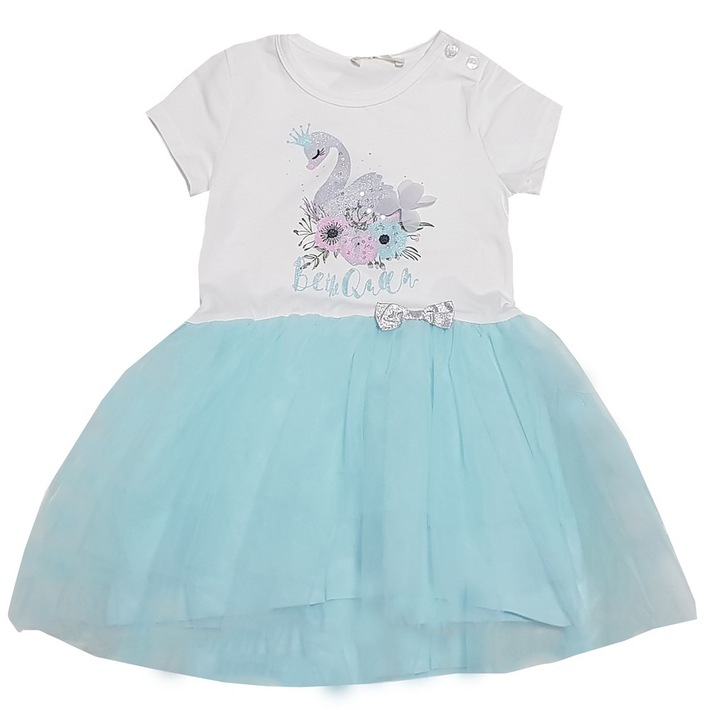 Yeşil Kız Bebek & Çocuk Tütülü Elbise
