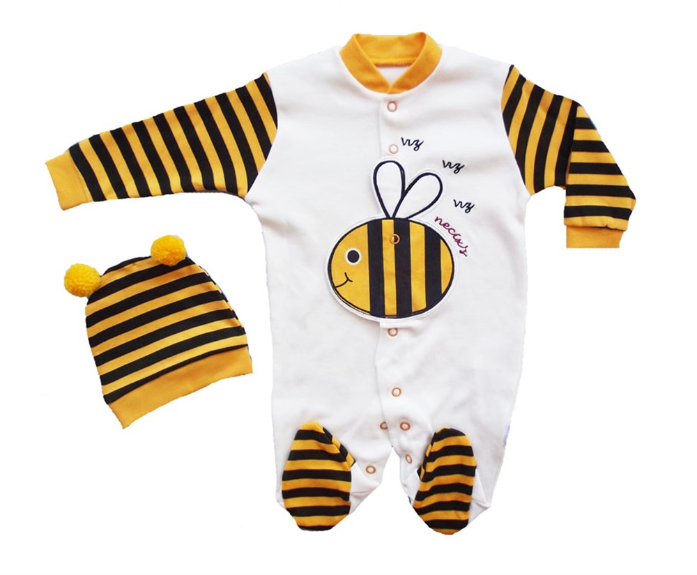 Necix Kız - Erkek Arılı 2 Li Bebek Tulum