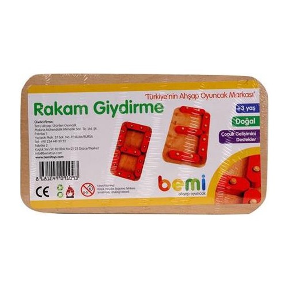 Bemi +3 Yaş Rakam Giydirme