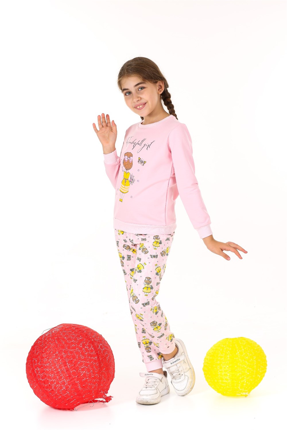 Kız Çocuk Kız Resimli Pijama Takım