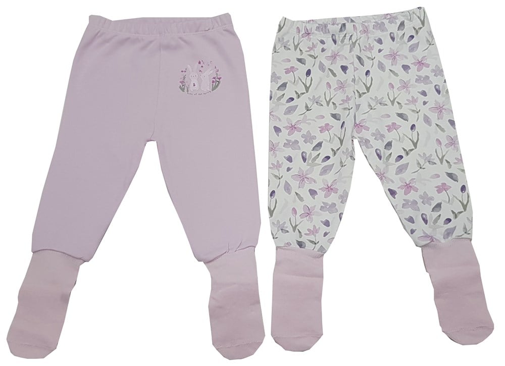 Unisex Naturel Kız Bebek Çocuk Pembe Kendinden Çoraplı Tek Alt