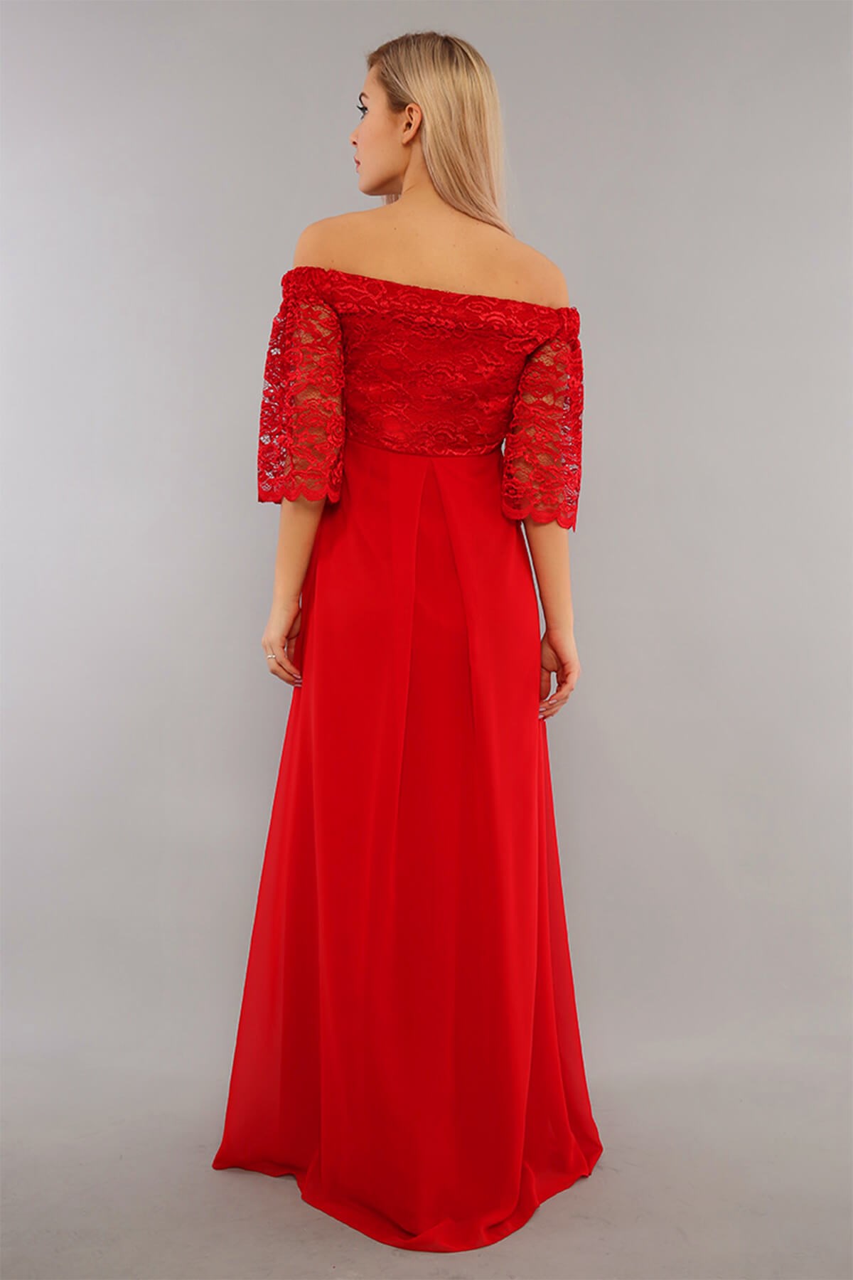 Dantel Hamile Elbise-Kırmızı | Moda Labio