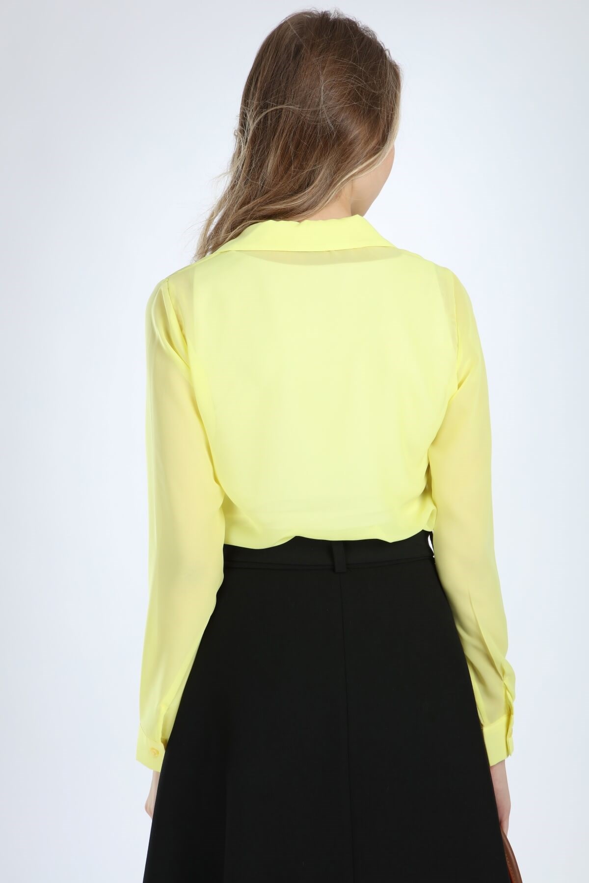 Moda Labio | Şifon Sarı Gömlek