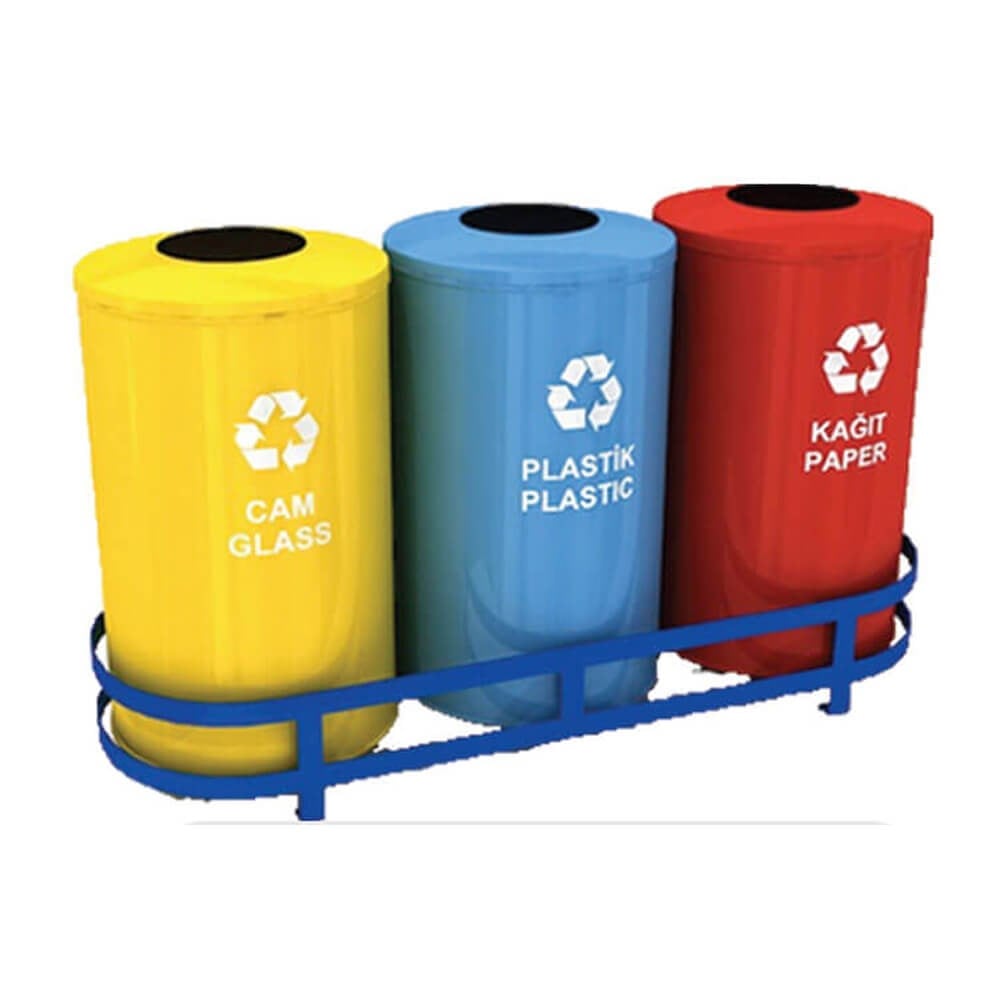 Palex 3561-0 Geri Dönüşüm 3'lü Set Boyalı Boyalı