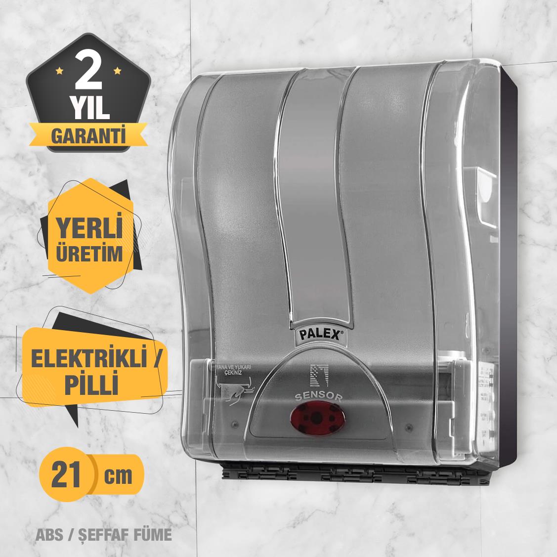 Palex 3491-2 Prestij Otomatik Havlu Dispenseri 21 CM Şeffaf Füme