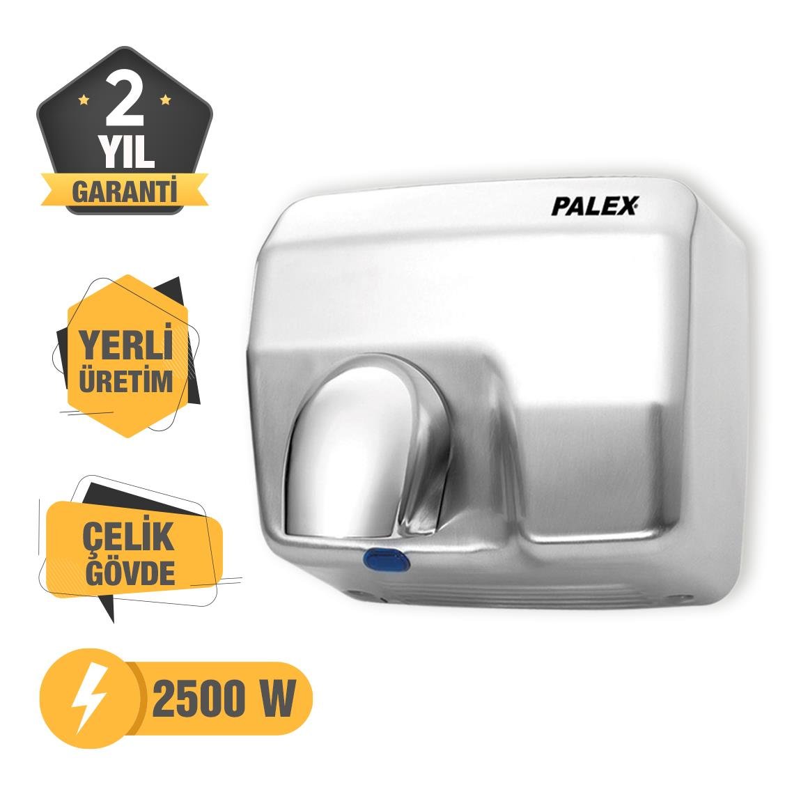 Palex 3808-1 El & Yüz Kurutma Cihazı 2500 W Çelik Gövde