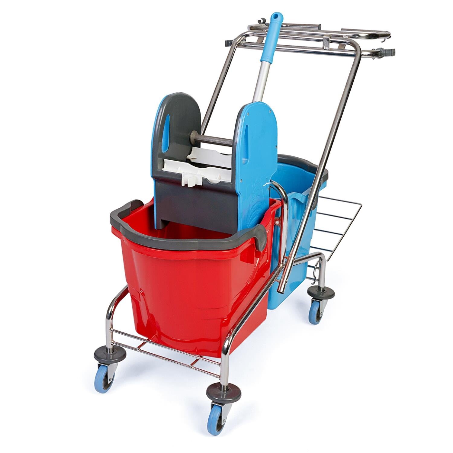 Üçtem CK749 Çift Kovalı Metal Presli Plastik Taşıyıcılı Temizlik Seti 2x25 LT