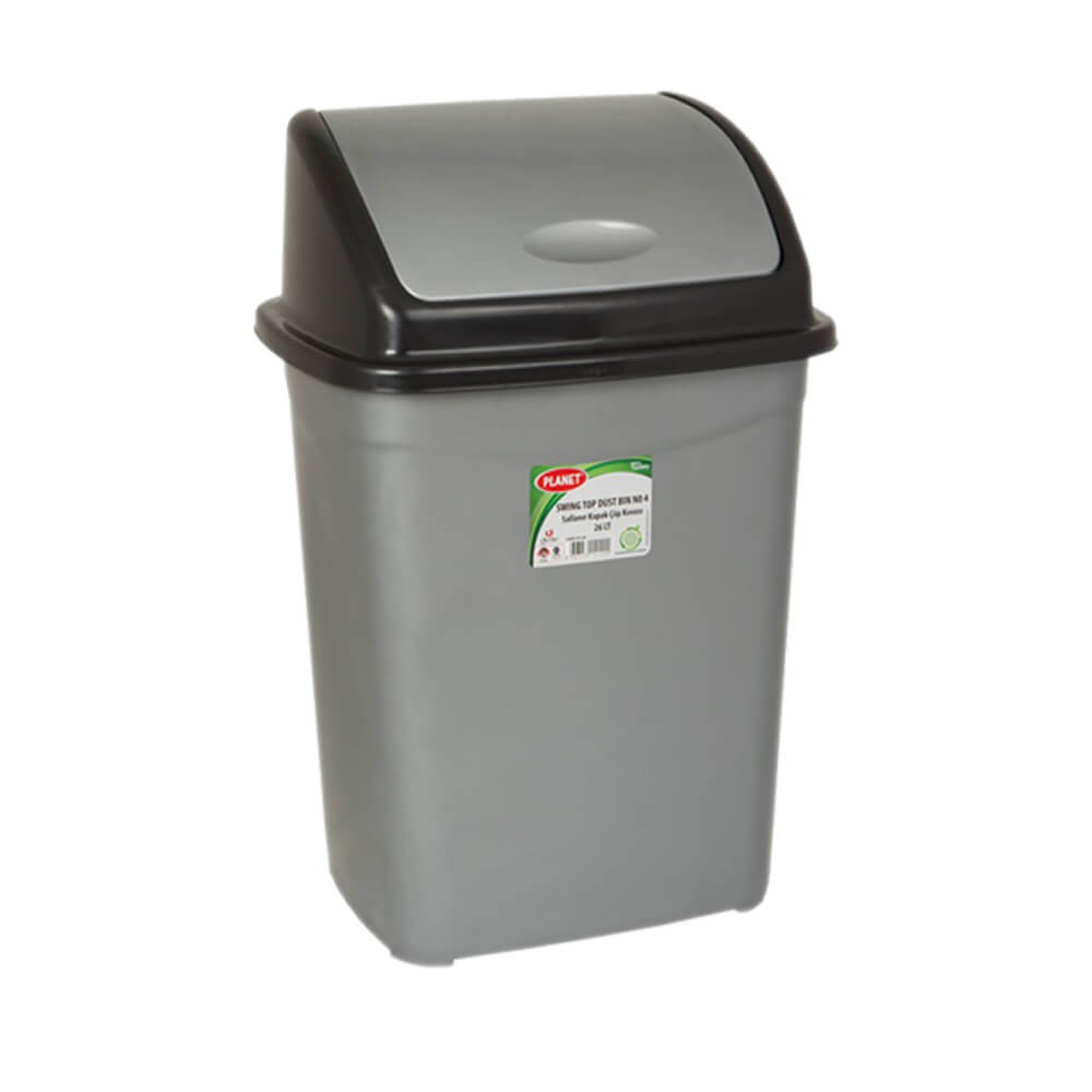 Uğurlar UP020 Swing Top 26 LT Çöp Kovası Metalik