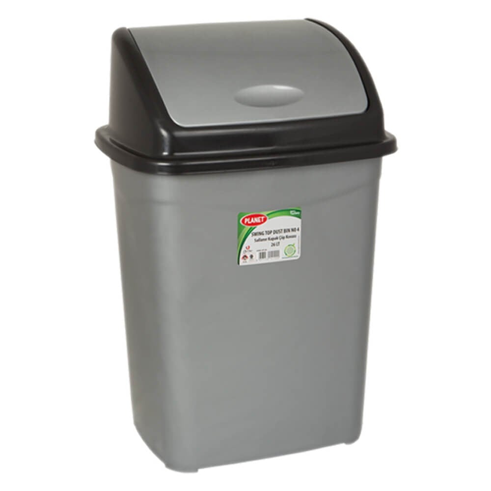 Uğurlar UP022 Swing Top 50 LT Çöp Kovası Metalik