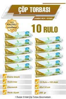 Ermet Ersopack Jumbo Boy Çöp Torbası 5 Rulo