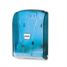 Palex 3438-1 C Katlama Tuvalet Kağıt Dispenseri Şeffaf Mavi
