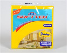Softtex SFT303 3'lü Sarı Temizlik Bezi