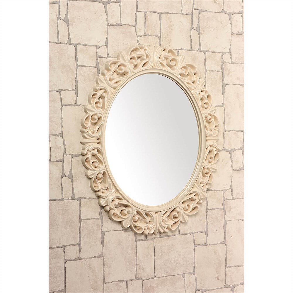 Çelik Ayna CLK885 Dekoratif Oval Ayna Plastik