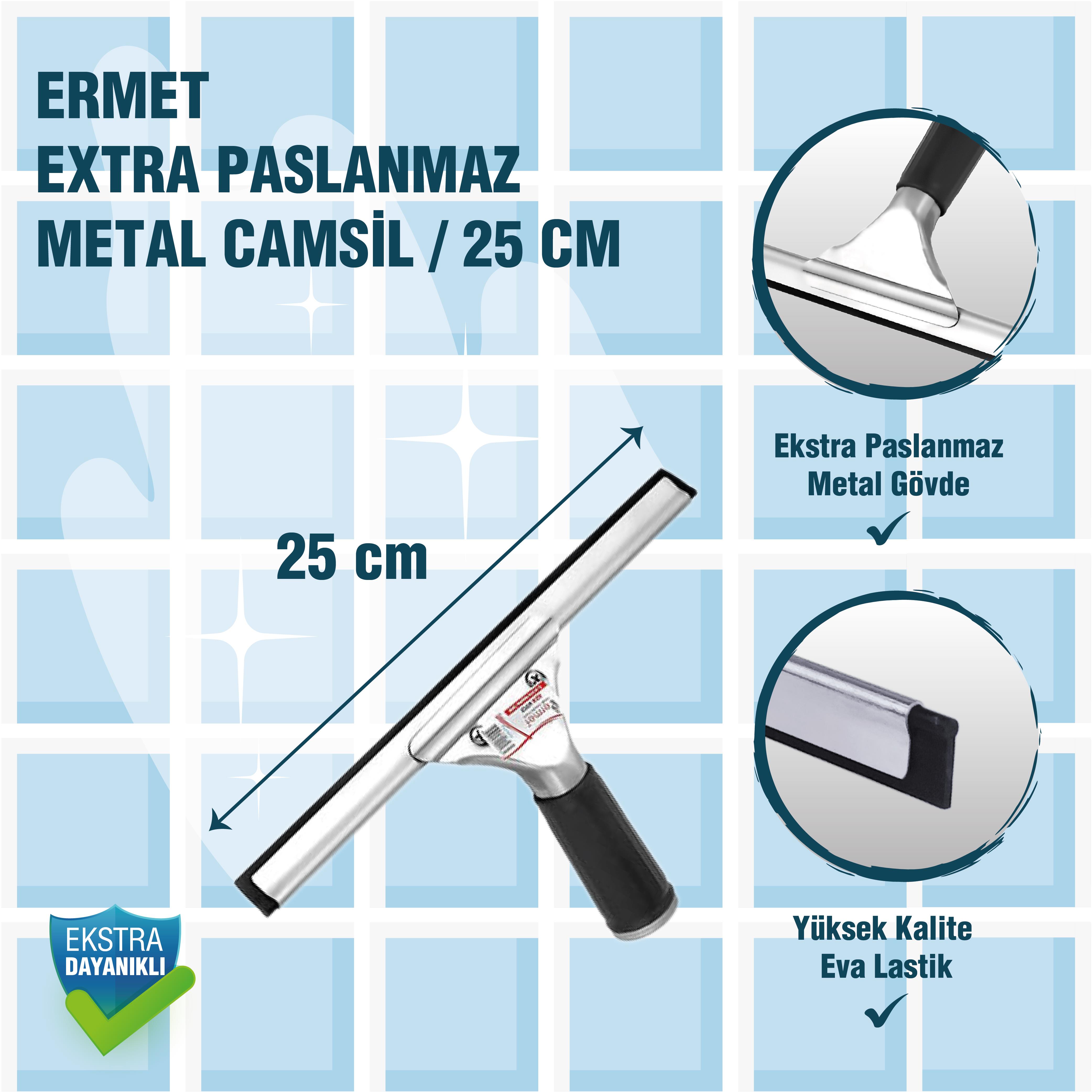 Ermet Y060 25 CM Extra Paslanmaz Metal Camsil