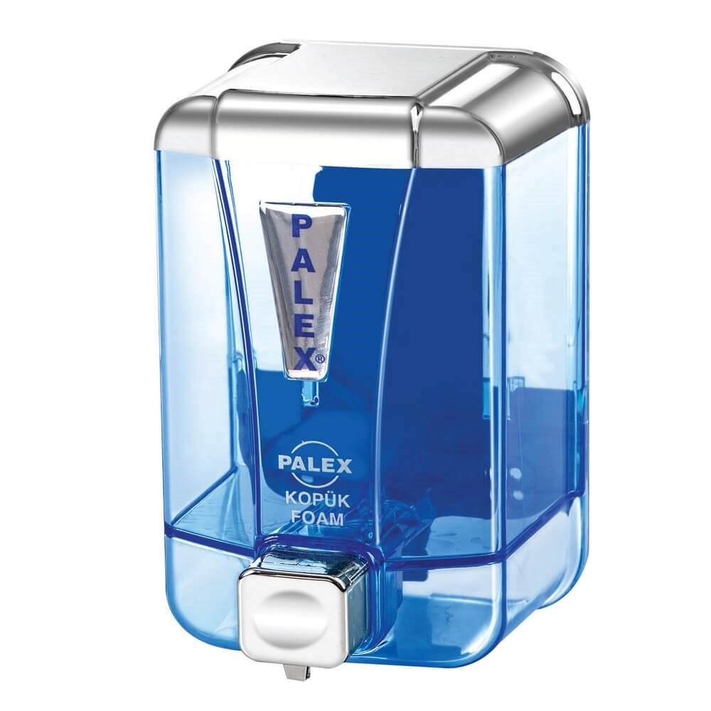 Palex 3432-2 Standart Köpük Sabun Dispenseri 1000 CC Krom Şeffaf