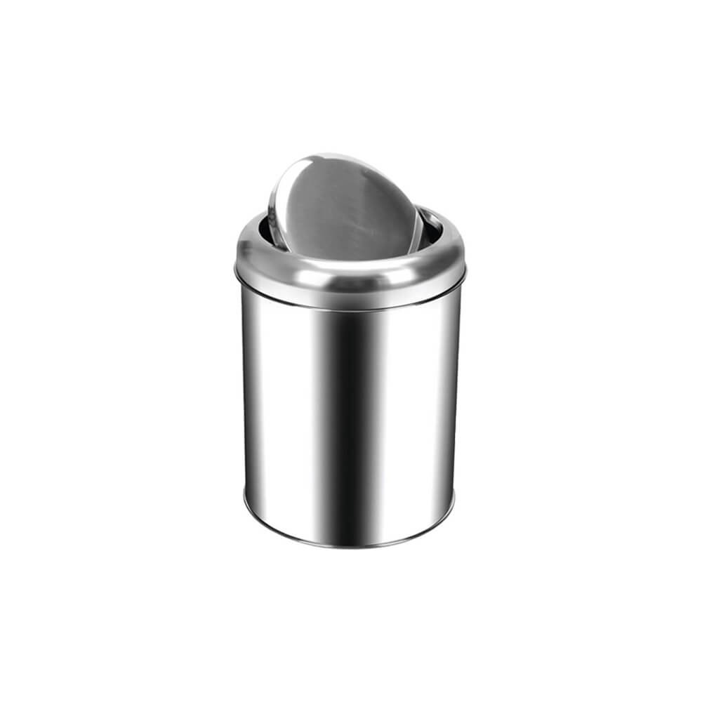 Palex 3822-12 Krom Pratik Kapaklı Çöp Kovası 12 LT