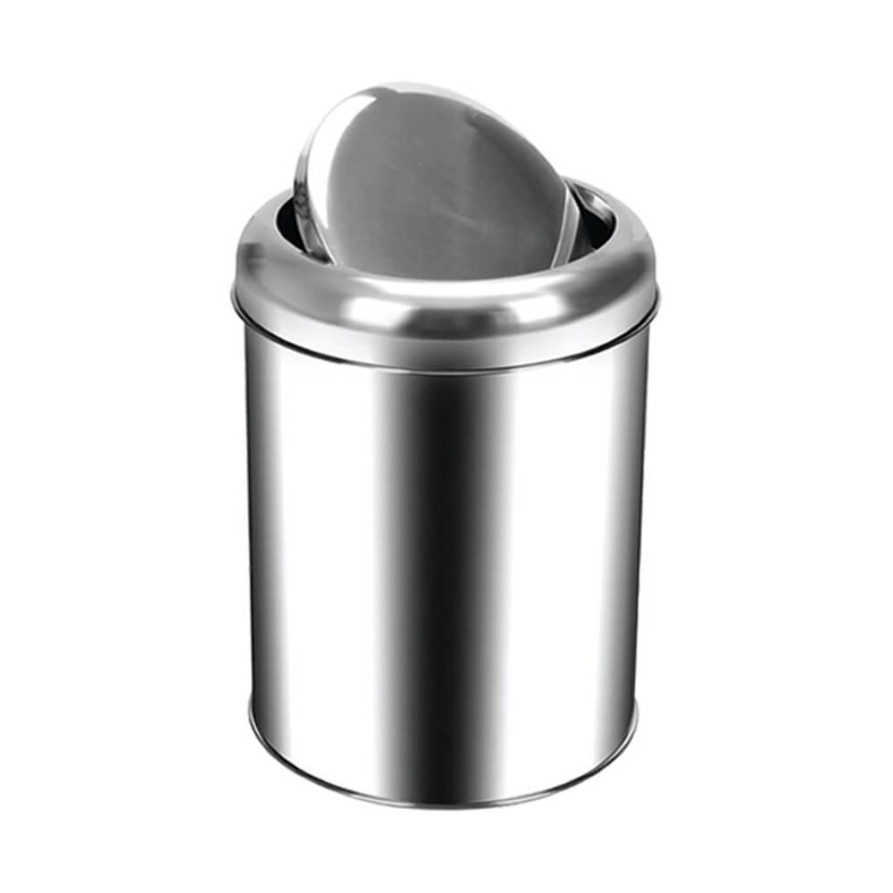 Palex 3822-32 Krom Pratik Kapaklı Çöp Kovası 32 LT