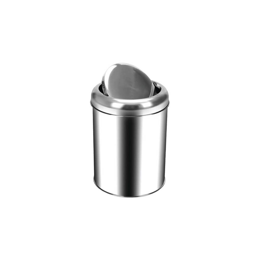 Palex 3822-8 Krom Pratik Kapaklı Çöp Kovası 8 LT