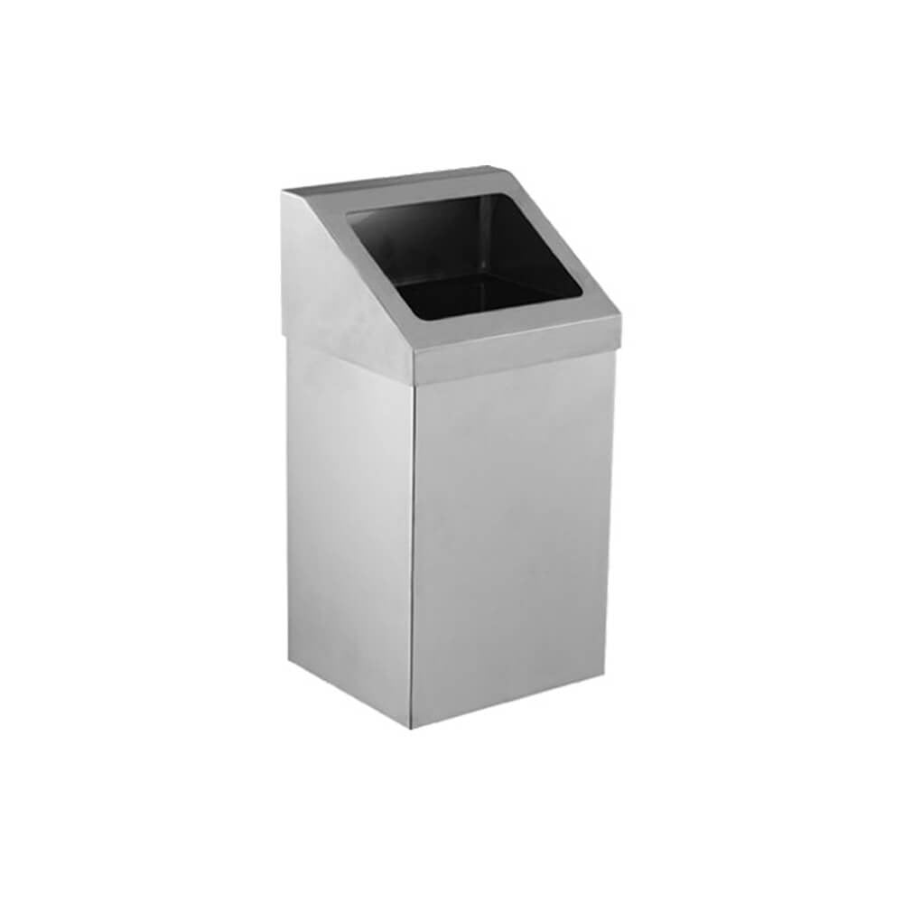 Palex 3834-325 Krom Açık Çatı Kapaklı Çöp Kovası 25 LT