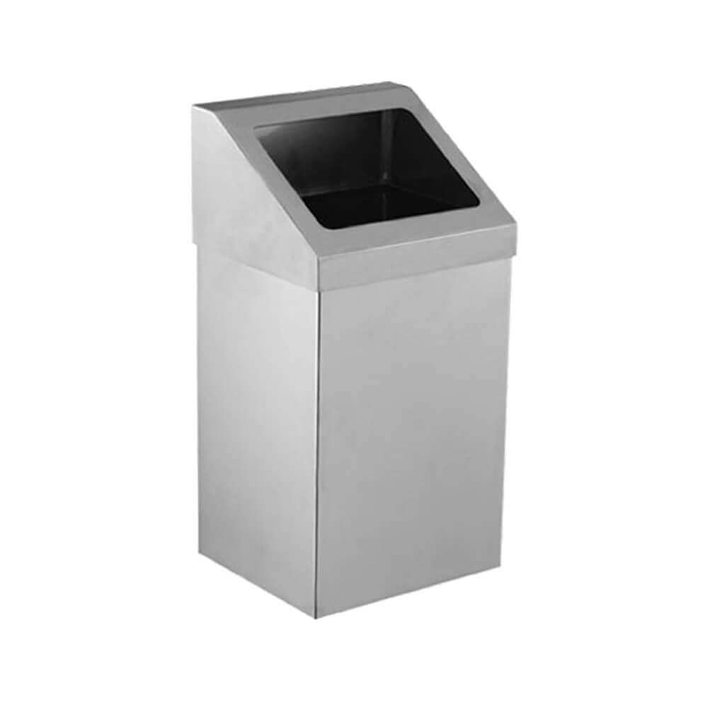 Palex 3834-345 Krom Açık Çatı Kapaklı Çöp Kovası 45 LT