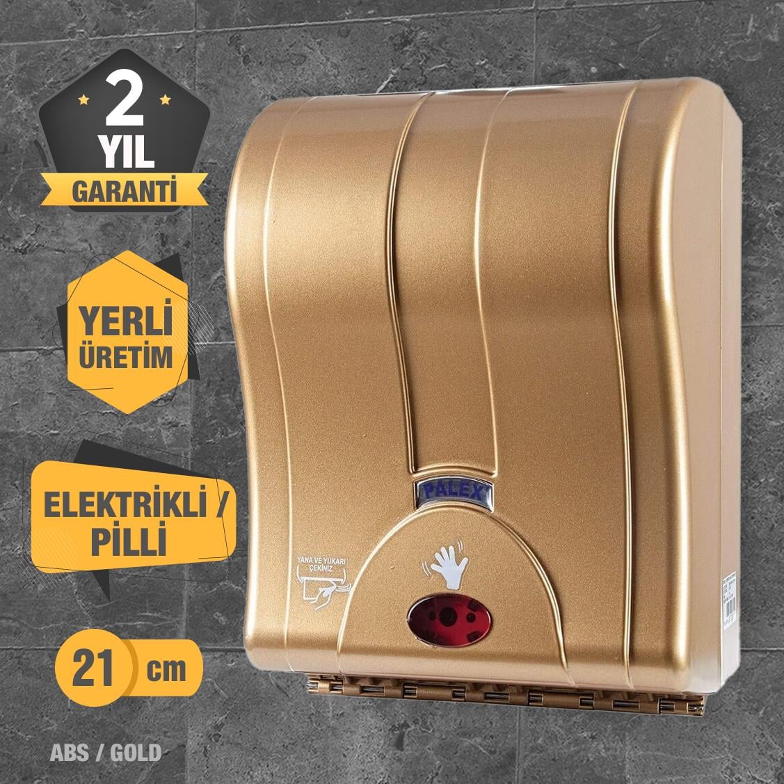 Palex 3491-G Prestij Otomatik Havlu Dispenseri 21 CM Gold