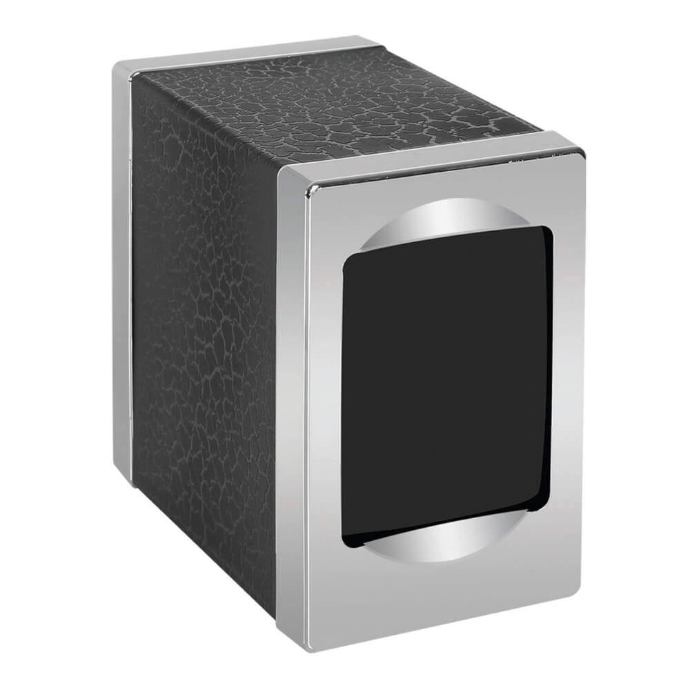 Palex PP-001 Prestij Peçetelik Siyah Deri Görünüm Krom Kapak