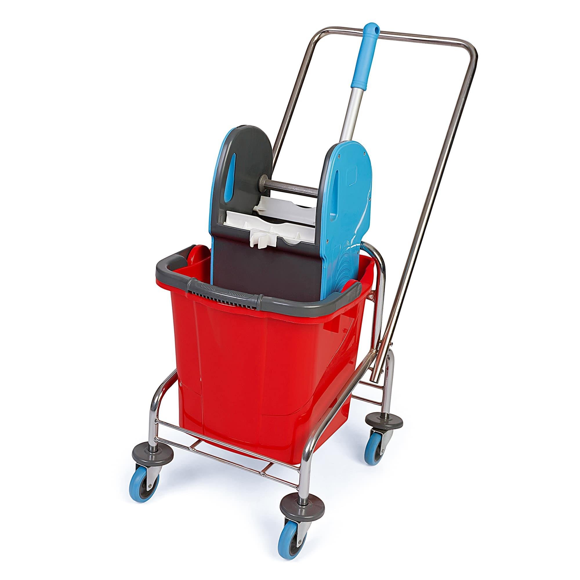 Üçtem TK720 Tek Kovalı Plastik Presli Krom Taşıyıcılı Temizlik Seti 25 LT