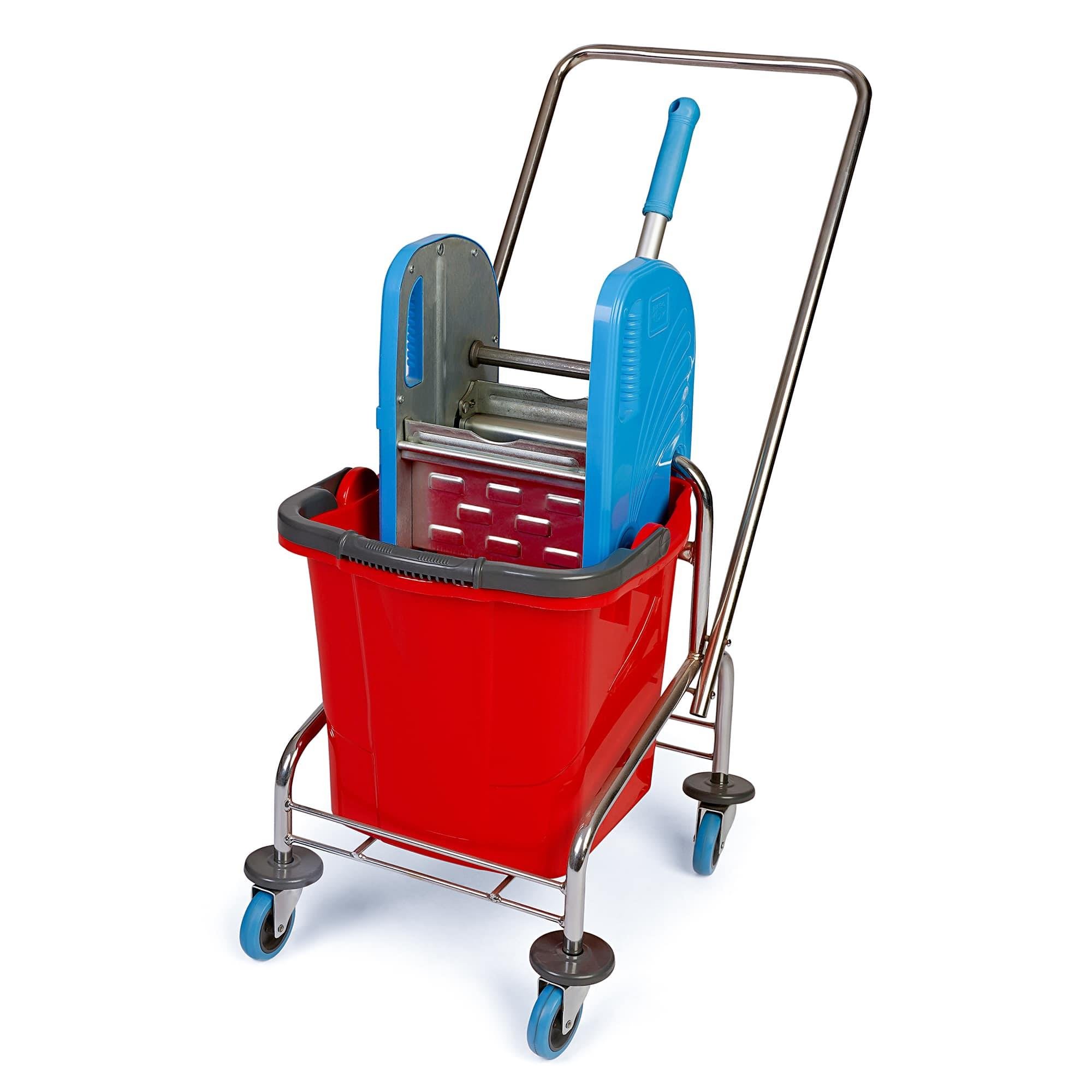 Üçtem TK721 Tek Kovalı Metal Presli Krom Taşıyıcılı Temizlik Seti 25 LT