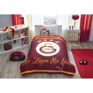 Taç Lisanslı Yatak Örtüsü Tek kişilik Cpp Galatasaray Logo