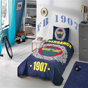 Taç Lisanslı Yatak Örtüsü Tek kişilik Cpp Fenerbahçe Marşlı
